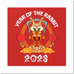 Happy Chinese New Year 2023 - Year Of The Rabbit Zodiac 2023 Posters and Art